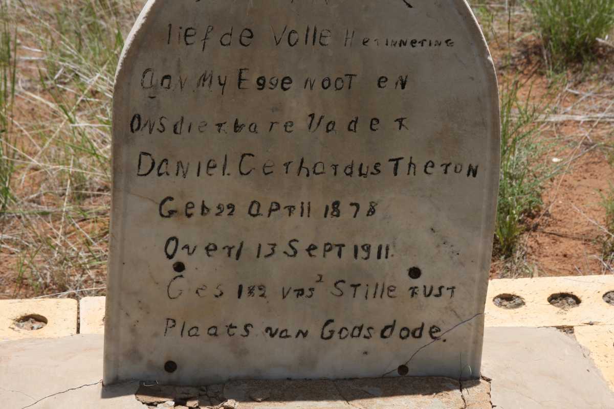 THERON Daniel Gerhardus 1878-1911