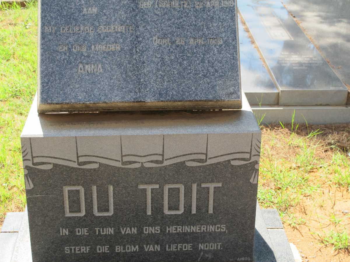 TOIT Anna, du 1918-1958