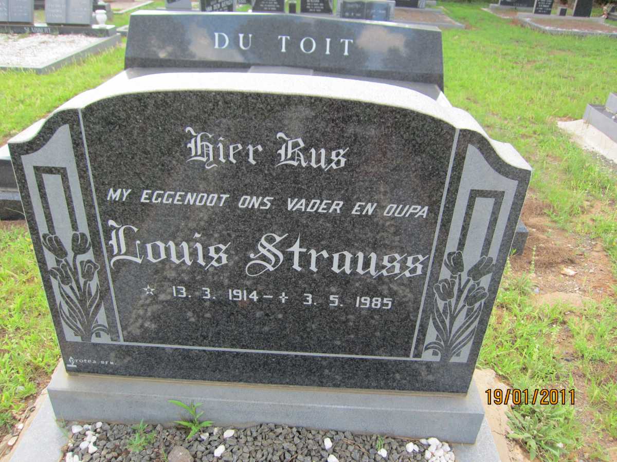 TOIT Louis Strauss, du 1914-1985