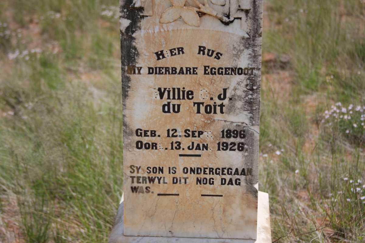 TOIT Willie C.J., du 1896-1926