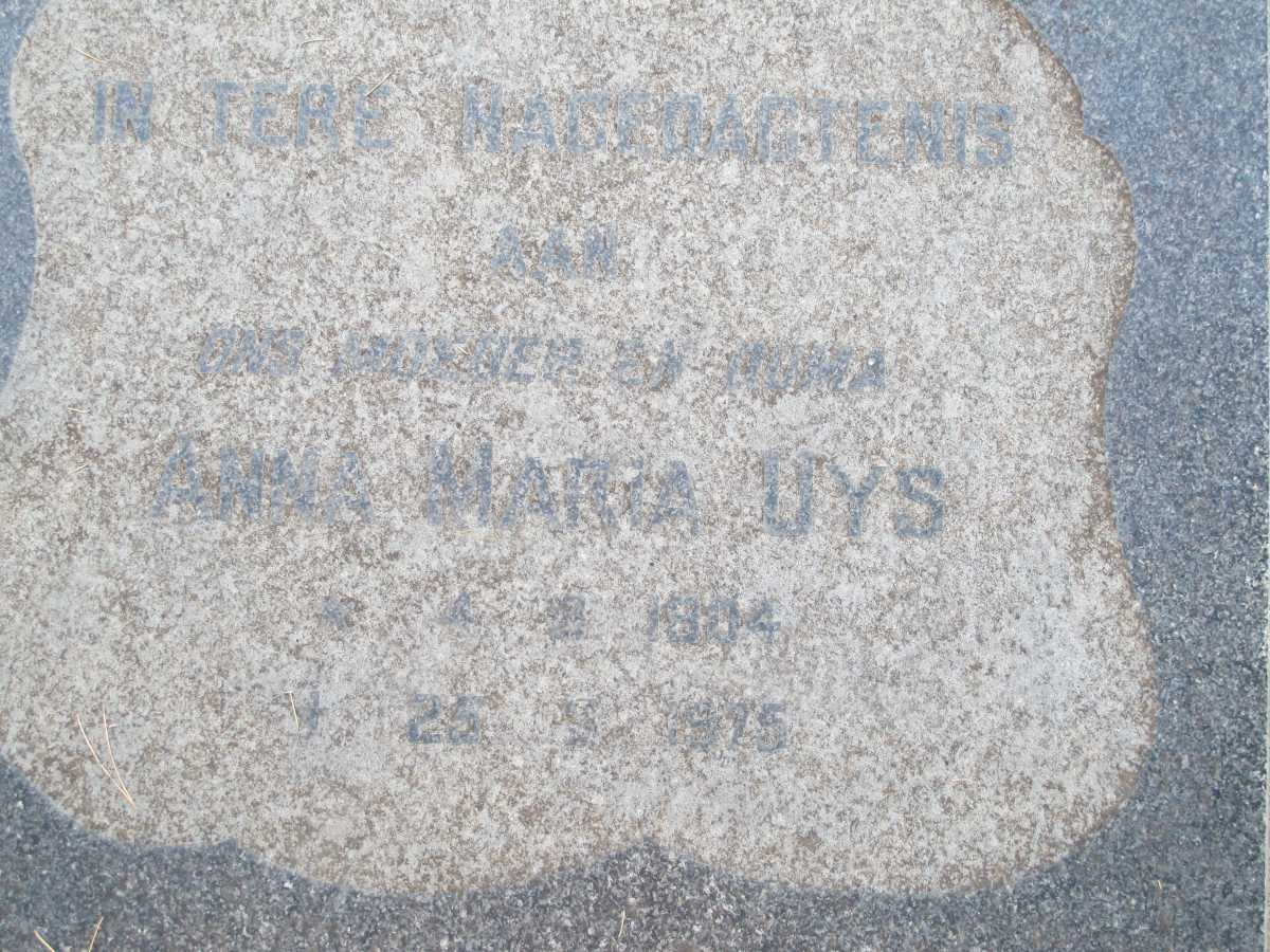 UYS Anna Maria 1904-1975