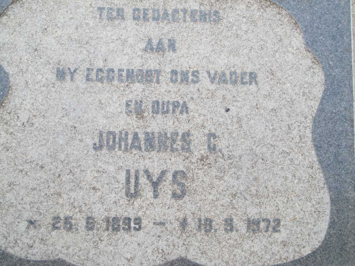 UYS Johannes C. 1899-1972