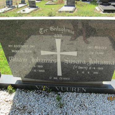 VUUREN Giliam Johannes, van 1919-1988 &amp; Susanna Johanna SMITH 1919-1991