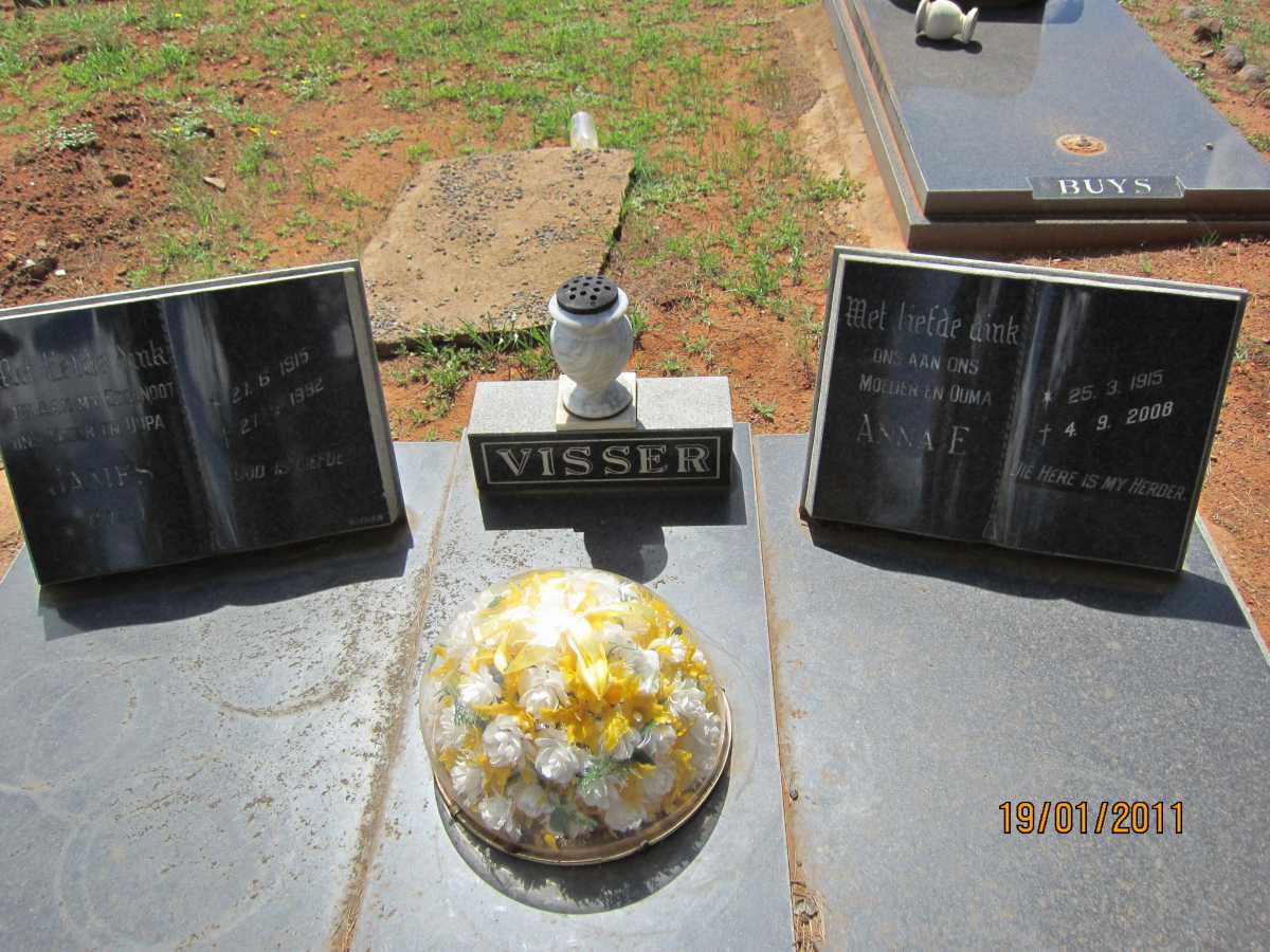 VISSER James 1915-1992 &amp; Anna E. 1915-2008
