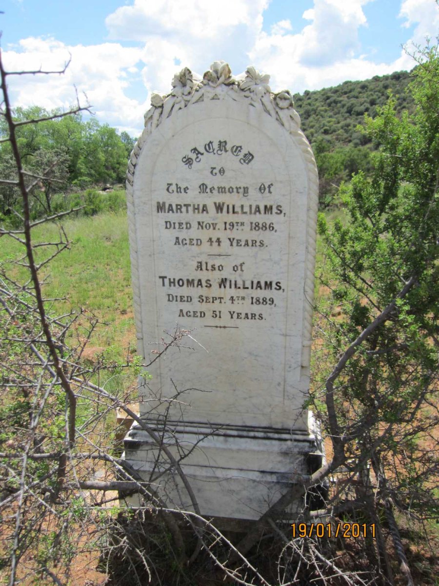 WILLIAMS Thomas -1889 &amp; Martha -1886