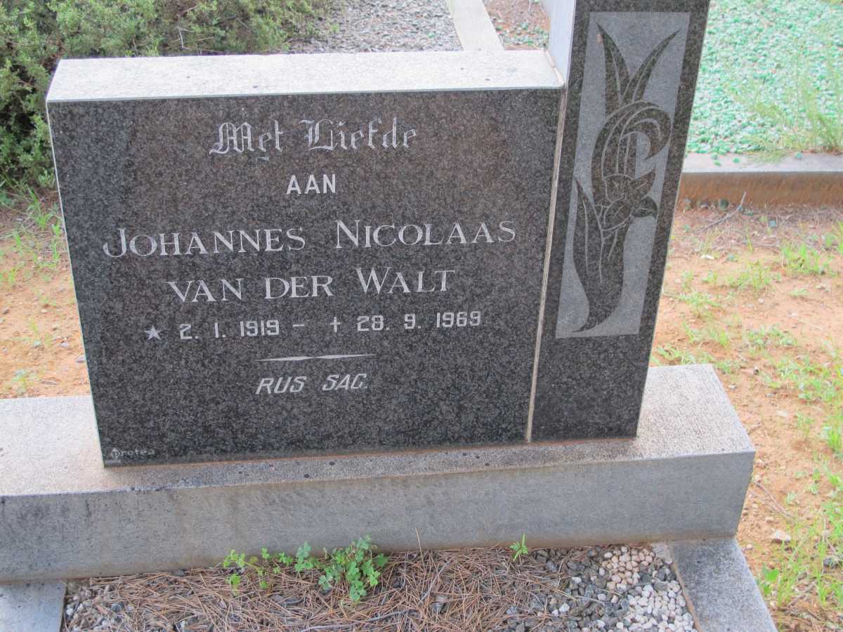 WALT Johannes Nicolaas, van der 1919-1969