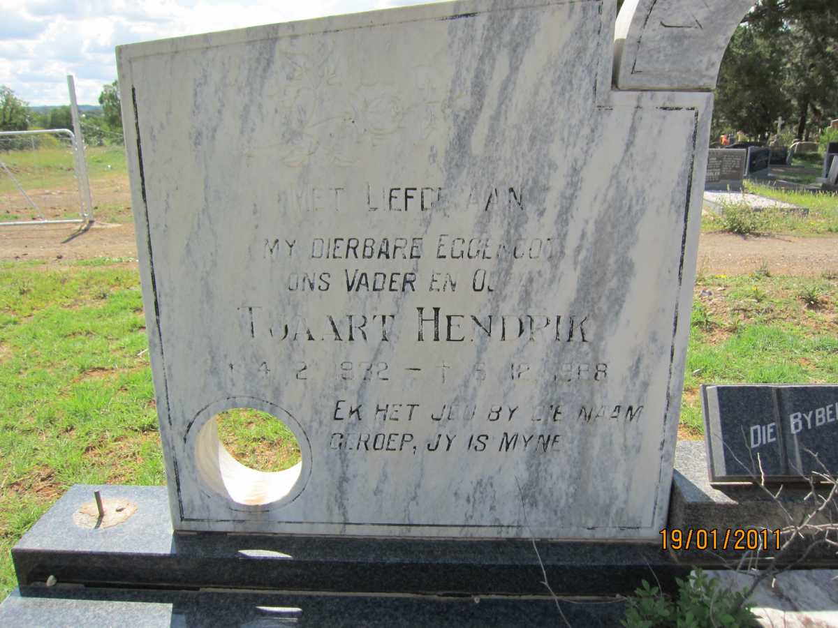 WALT Tjaart Hendrik, van 1932-1988 &amp; Hester Adriana ? 1936-