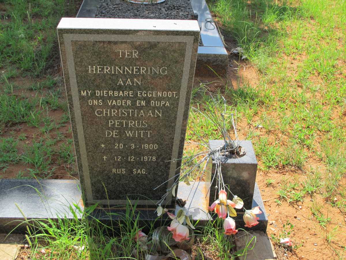 WITT Christiaan Petrus, de 1900-1978