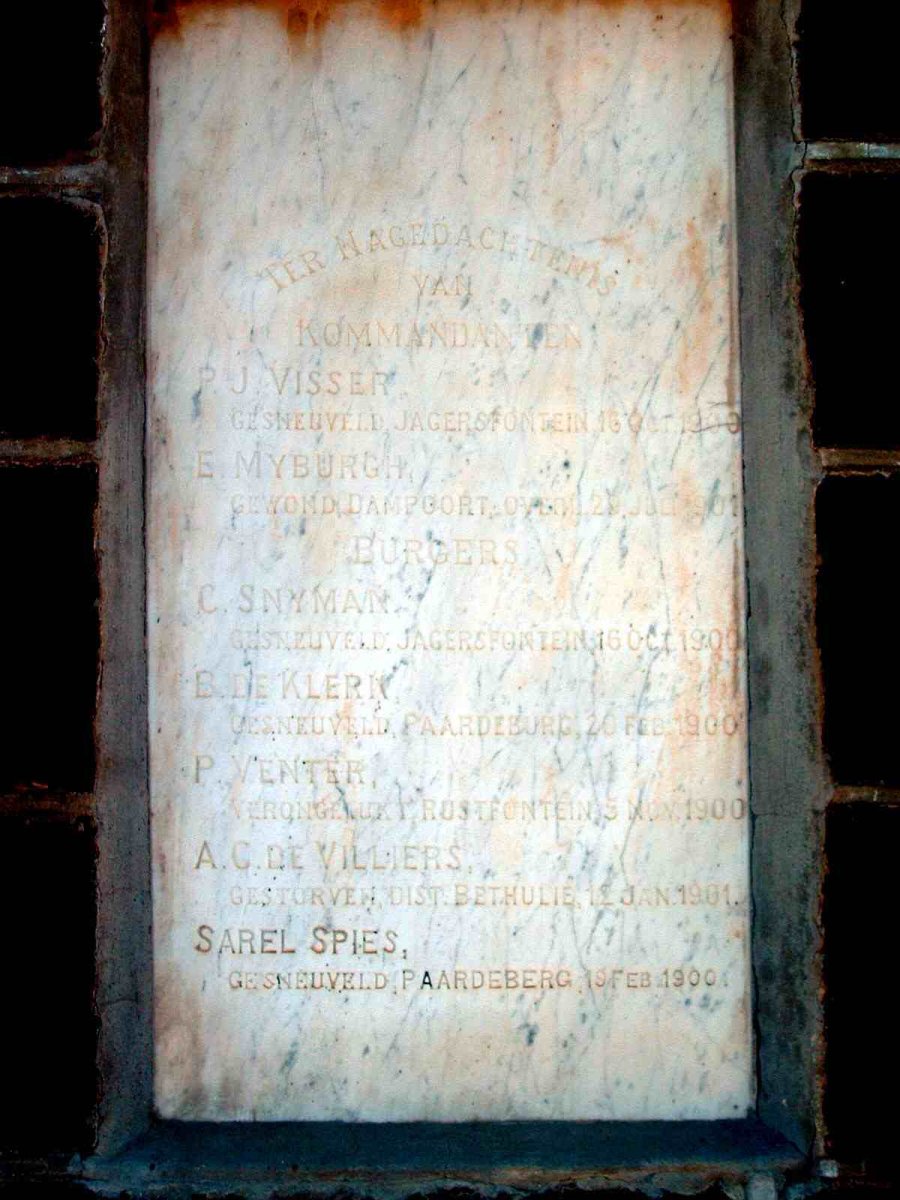 6. Burgher casualties in the Anglo Boer War