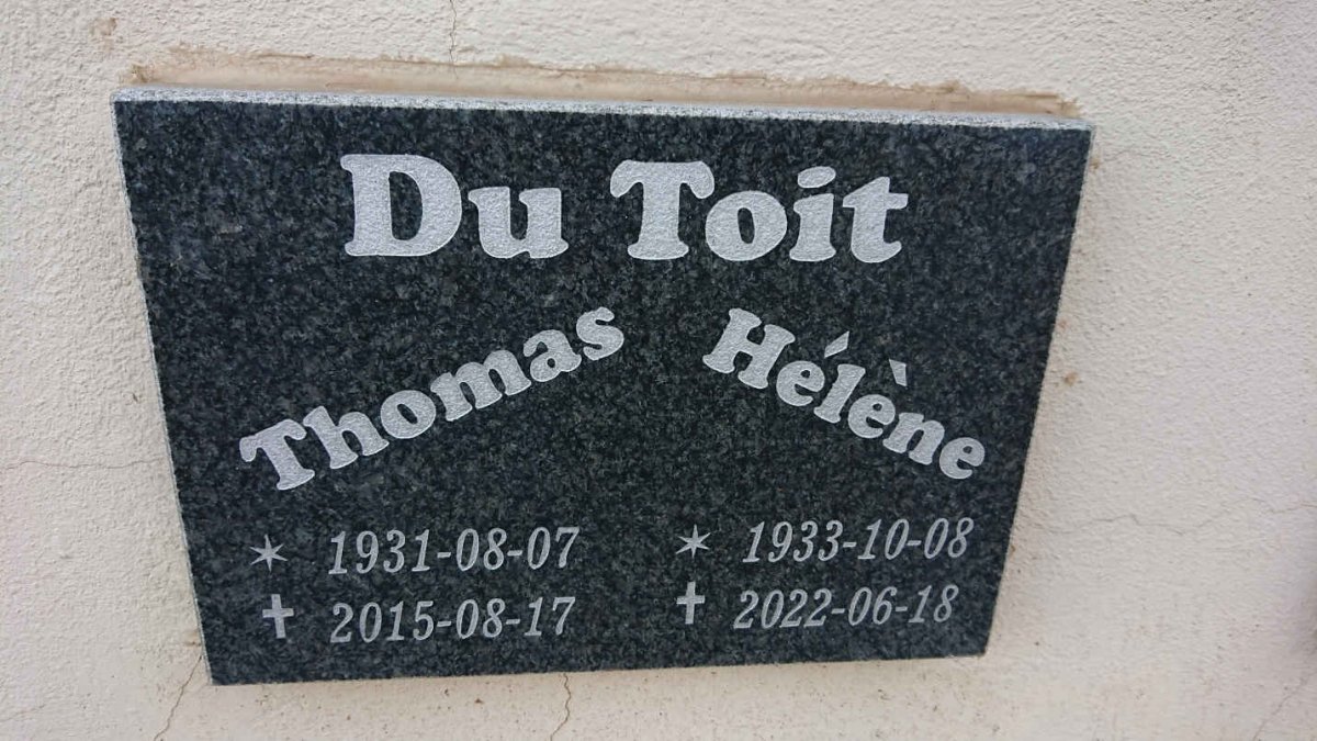 TOIT Thomas, du 1931-2015 & Helene 1933-2022