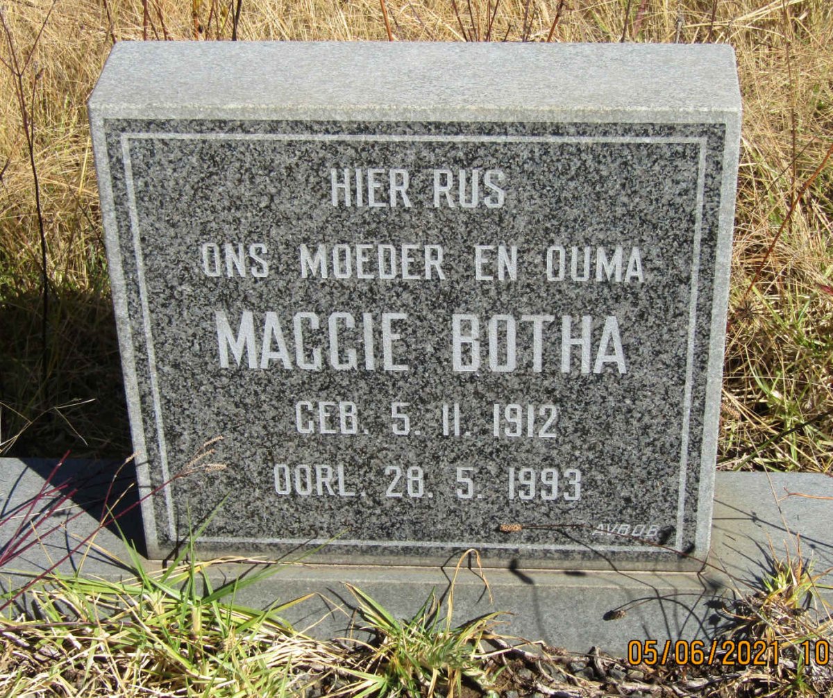 BOTHA Maggie 1912-1993