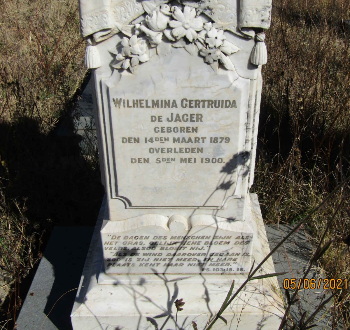JAGER Wilhelmina Gertruida, de 1879-1900
