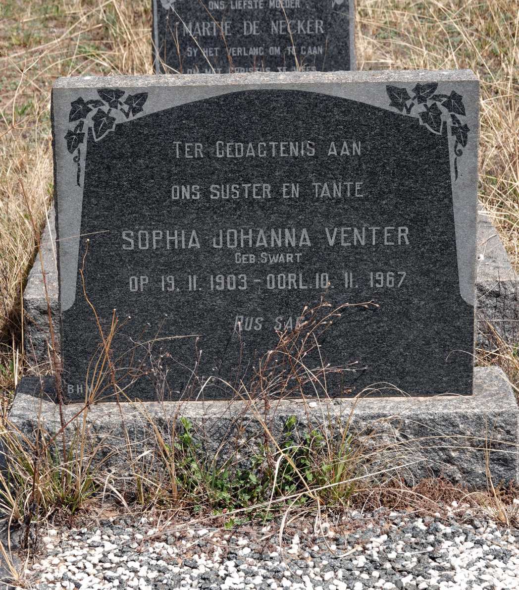 VENTER Sophia Johanna nee SWART 1903-1967