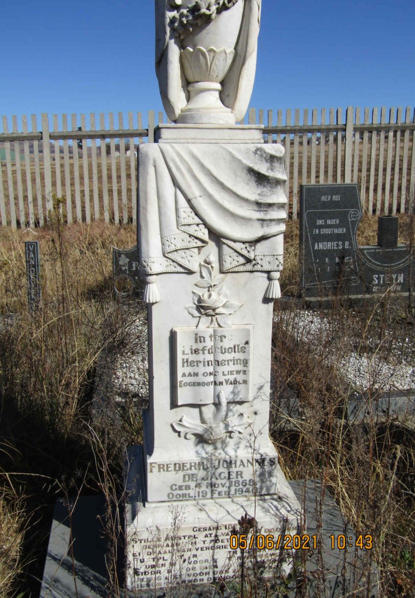 JAGER Frederik Johannes, de 1868-1940