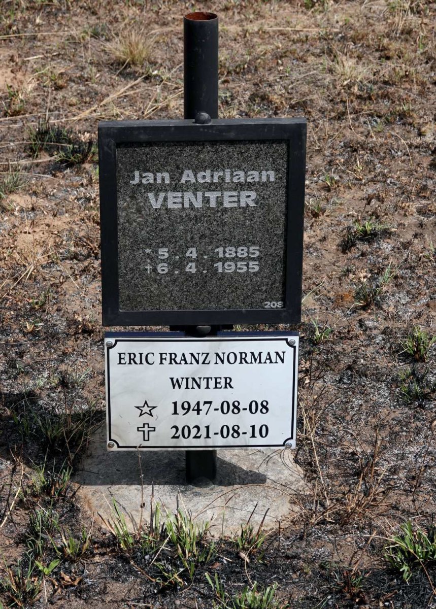VENTER Jan Adriaan 1885-1955 :: WINTER Eric Franz Norman 1947-2021