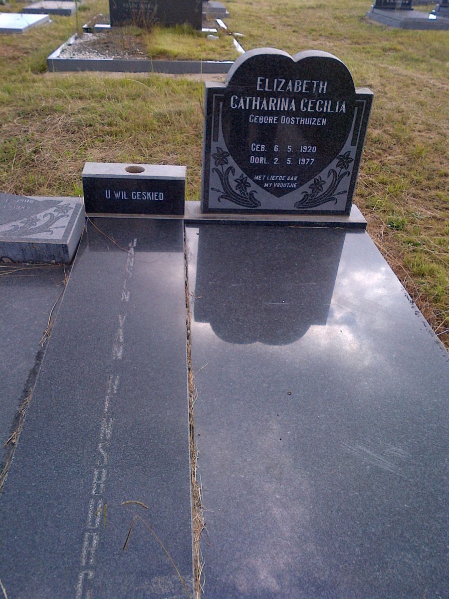 RENSBURG Elizabeth Catharina Cecilia, Jansen van nee OOSTHUIZEN 1920-1977