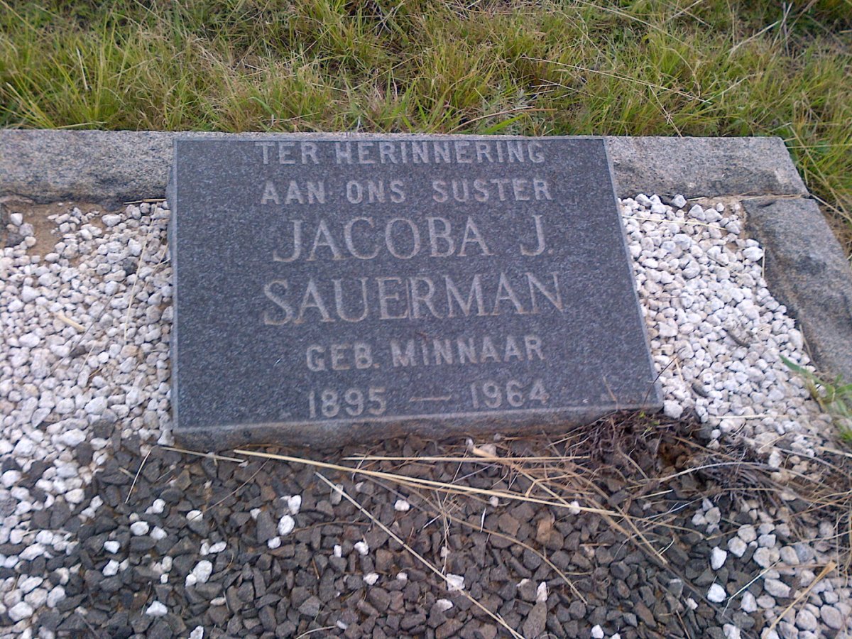 SAUERMAN Jacoba J. nee MINNAAR 1895-1964
