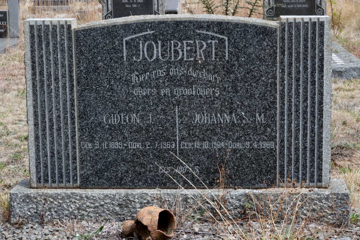 JOUBERT Gideon J. 1899-1963 &amp; Johanna S.M. 1904-1960