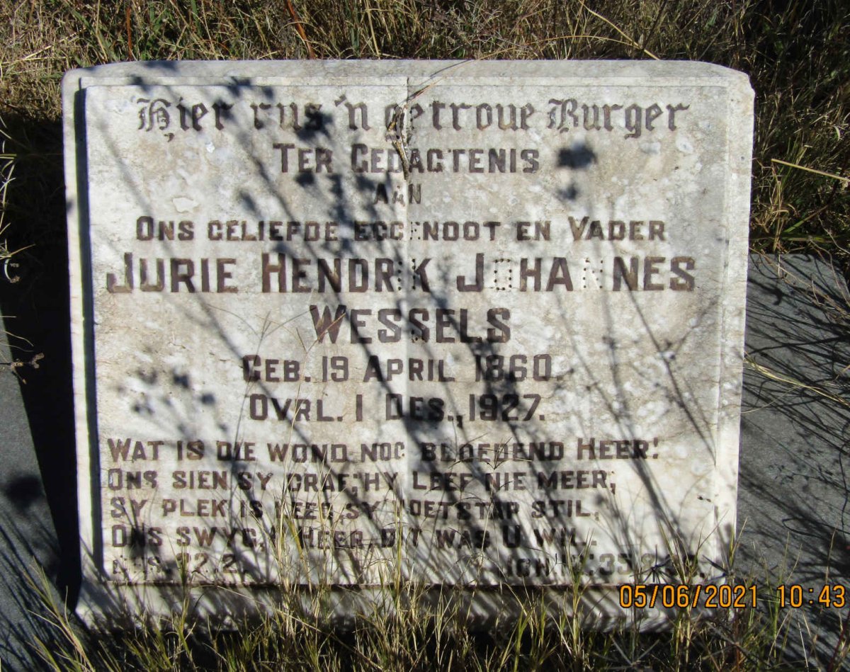 WESSELS Jurie Hendrik Johannes 1860-1927
