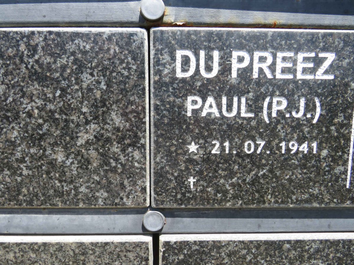 PREEZ P.J., du 1941-