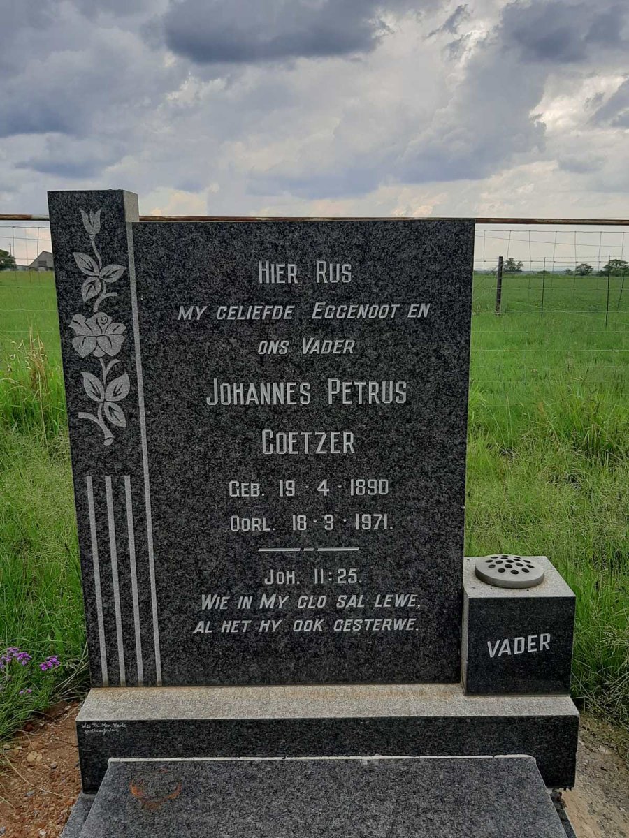 COETZER Johannes Petrus 1890-1971