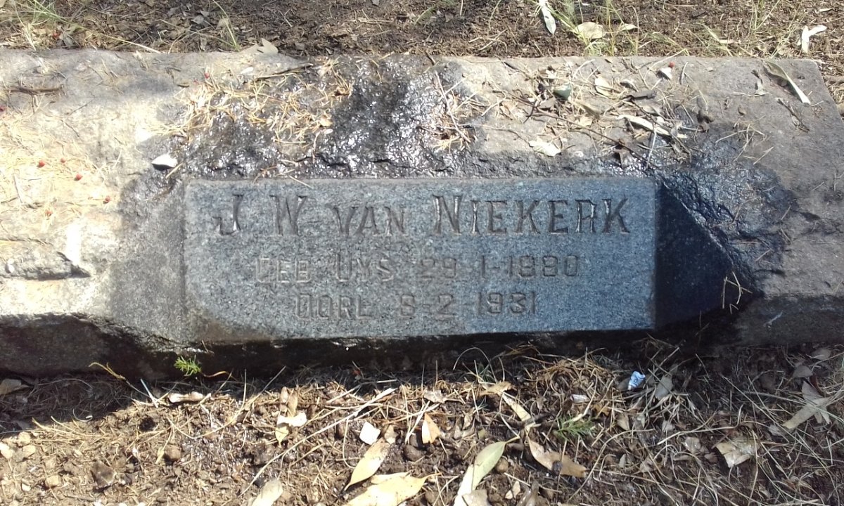 NIEKERK J.W., van 1880-1931