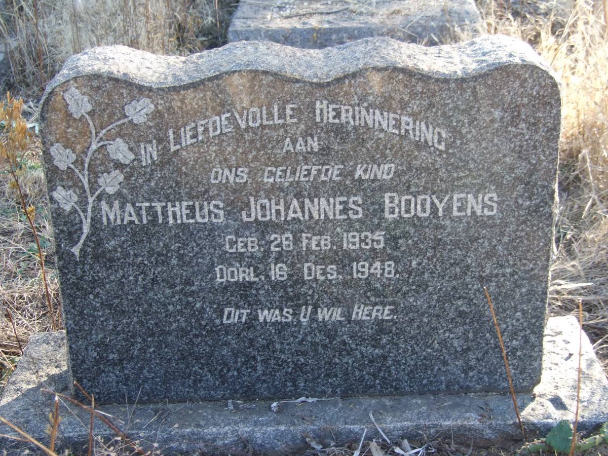 BOOYENS Mattheus Johannes 1935-1948