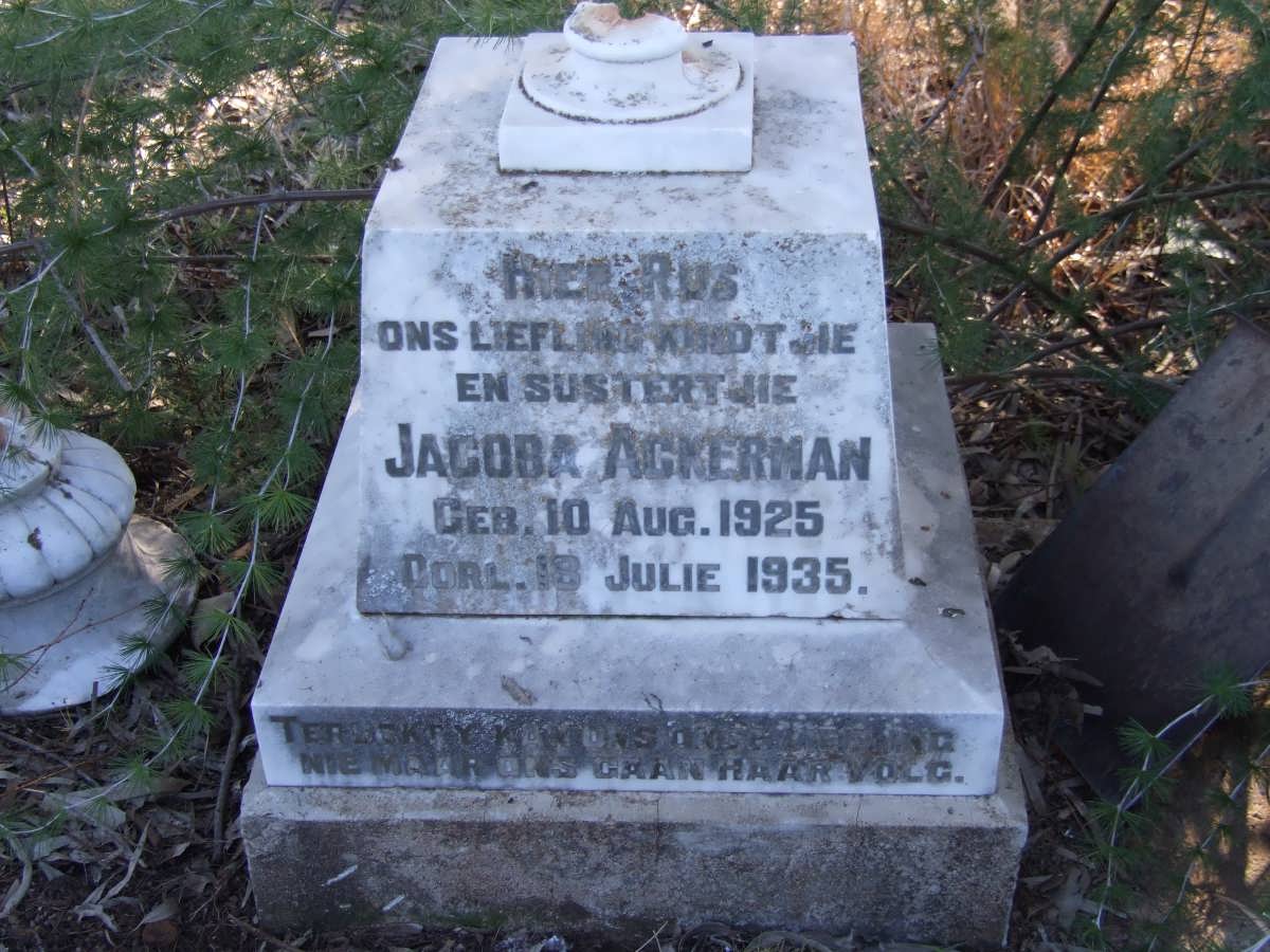 ACKERMAN Jacoba 1925-1935