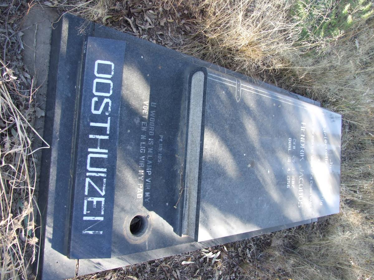 OOSTHUIZEN Hendrik Jacobus 1882-1966