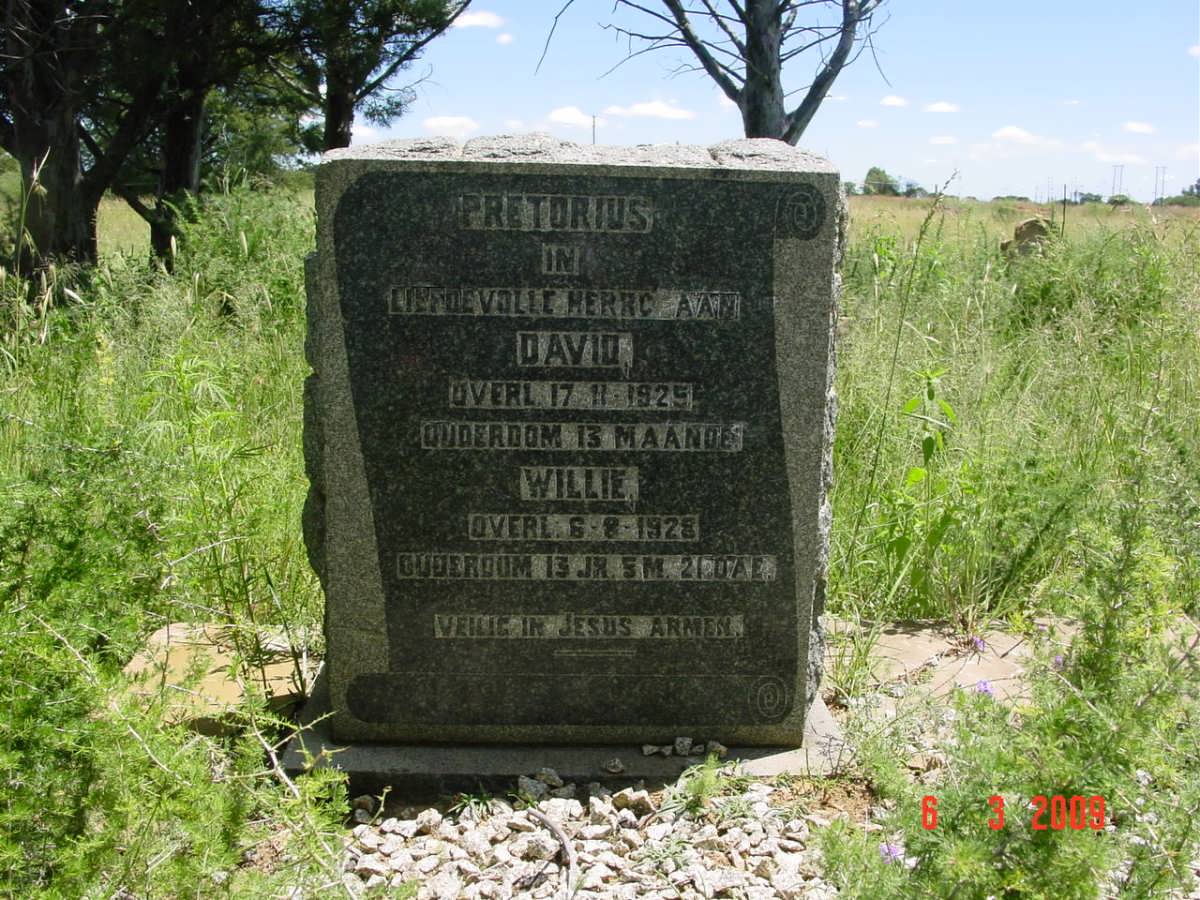 PRETORIUS David  -1925 :: PRETORIUS Willie -1928