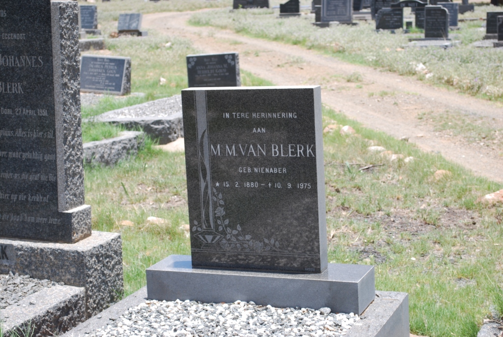 BLERK M.M., van nee NIENABER 1880-1975