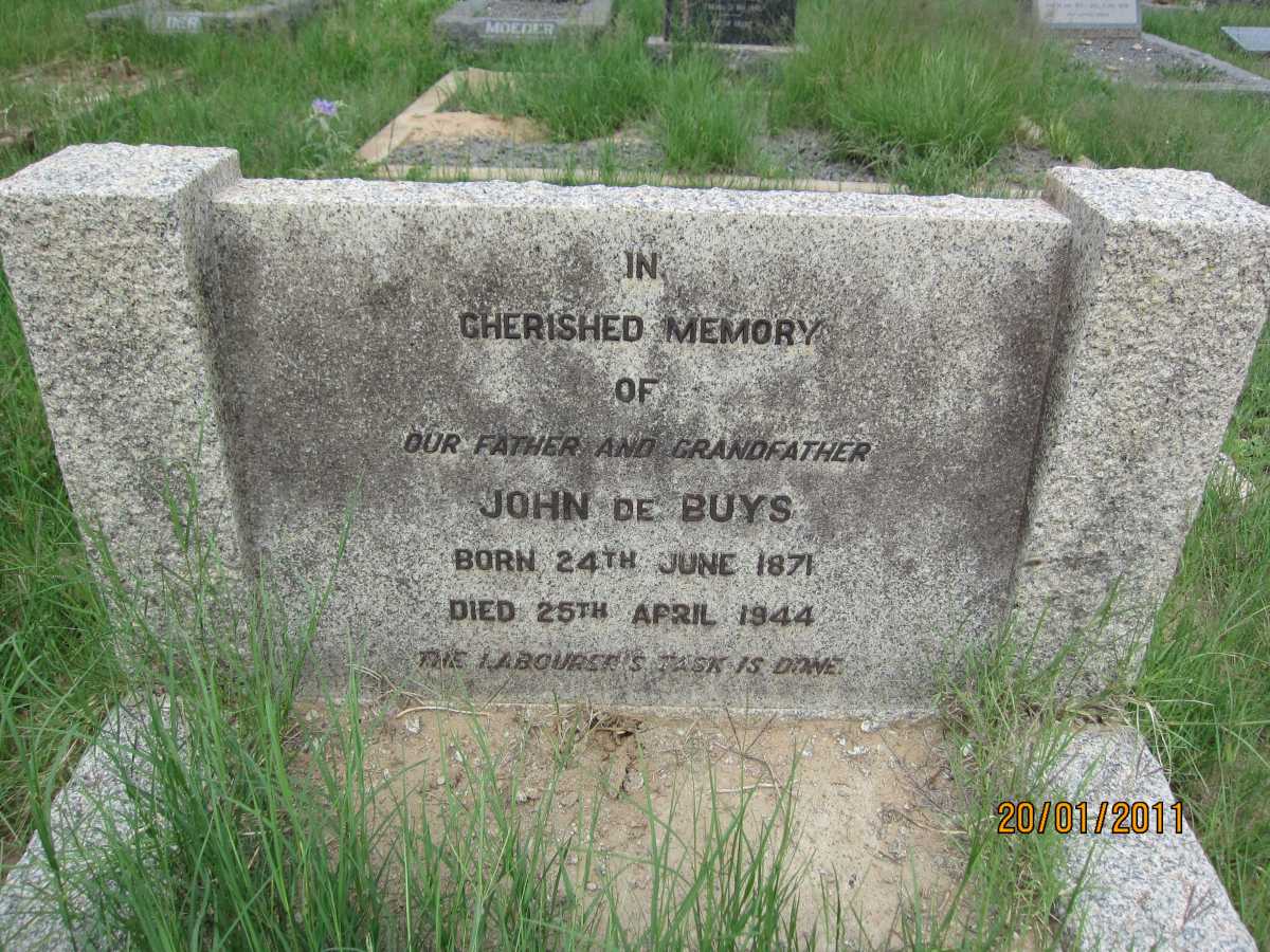 BUYS John de 1871-1944