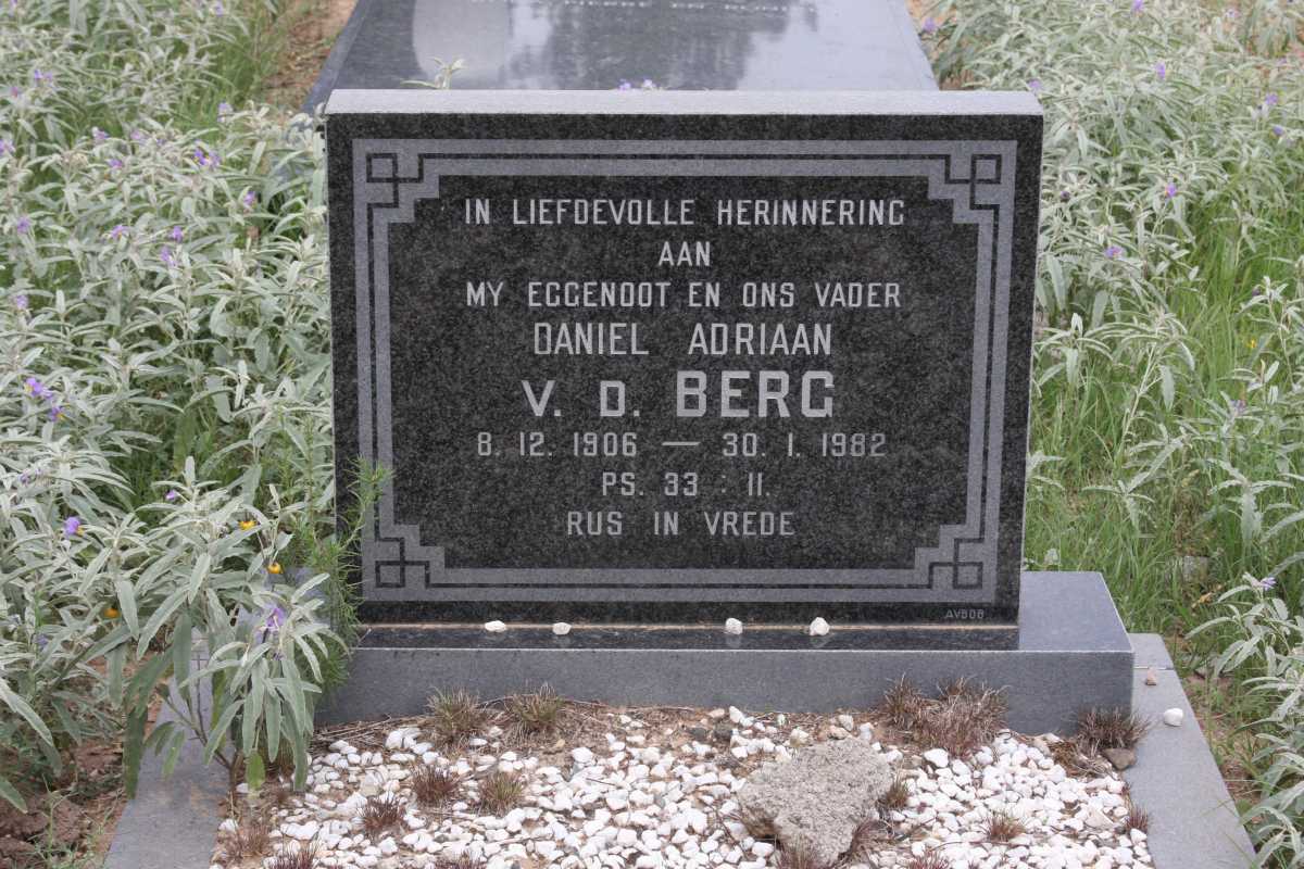 BERG Daniel Adriaan, v.d. 1906-1982