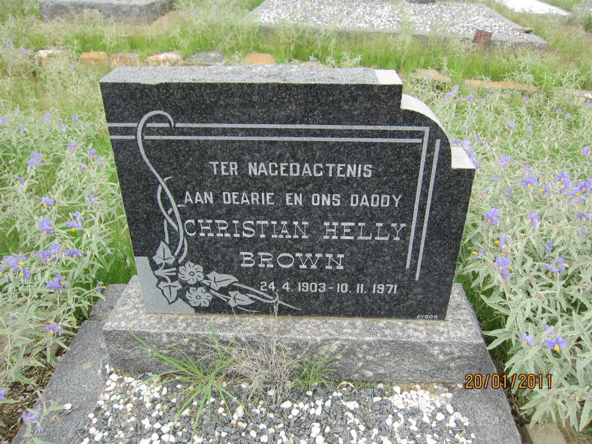 BROWN Christian Helly 1903-1971