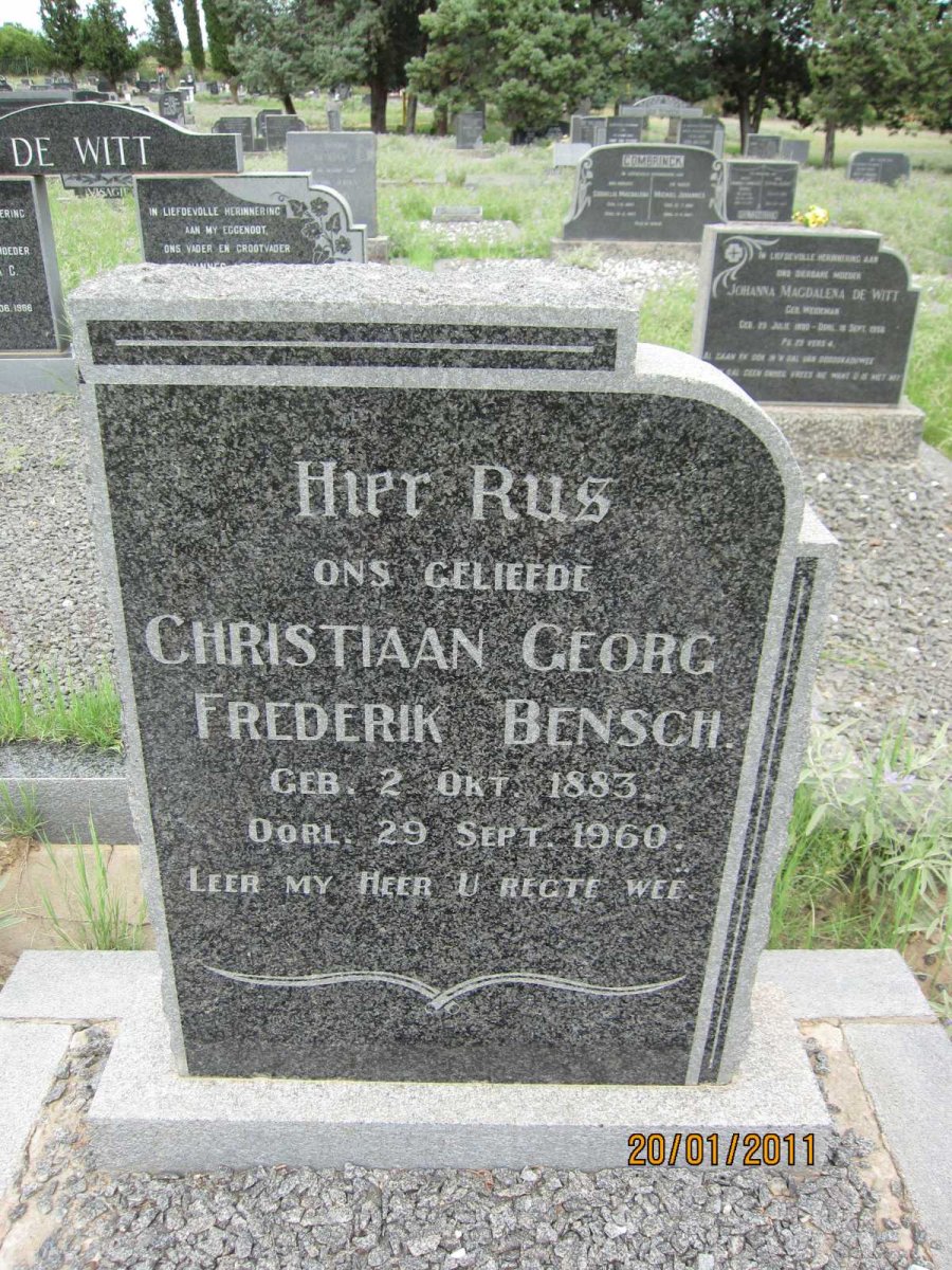 BENSCH Christiaan Georg Frederik 1883-1960