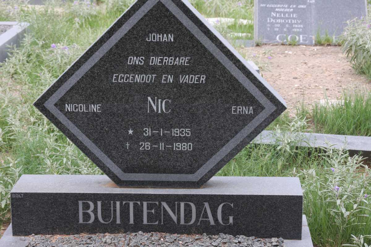 BUITENDAG Nic 1935-1980