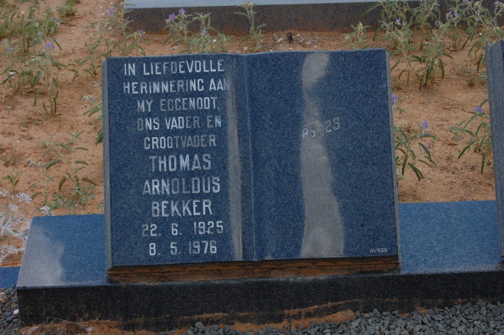 BEKKER Thomas Arnoldus 1925-1976