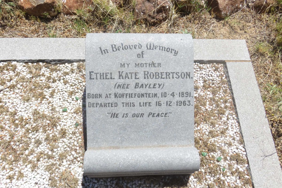 ROBERTSON Ethel Kate nee BAYLEY 1891-1963