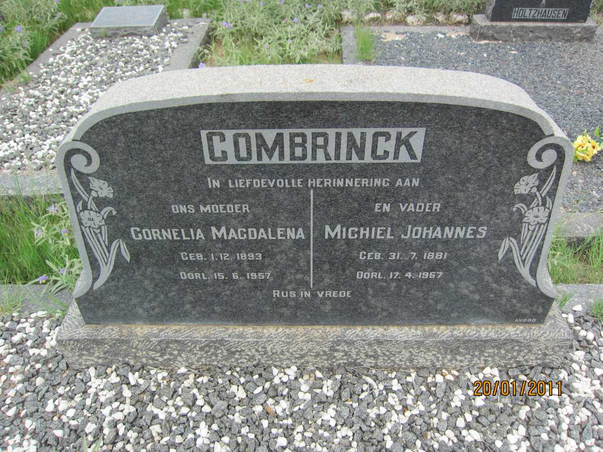 COMBRINCK Michiel Johannes 1881-1957 &amp; Cornelia Magdalena 1893-1957