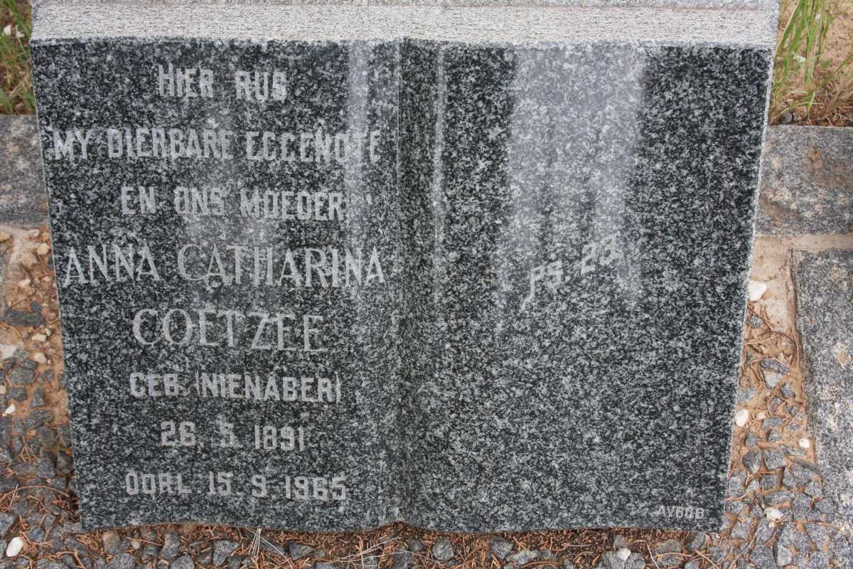 COETZEE Anna Catharina nee NIENABER 1891-1965