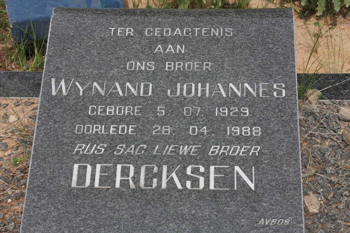 DERCKSEN Wynand Johannes 1929-1988