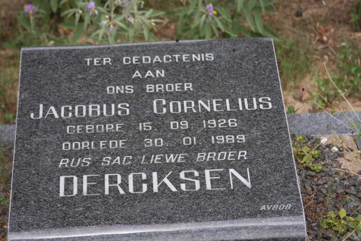 DERCKSEN Jacobus Cornelius 1926-1989