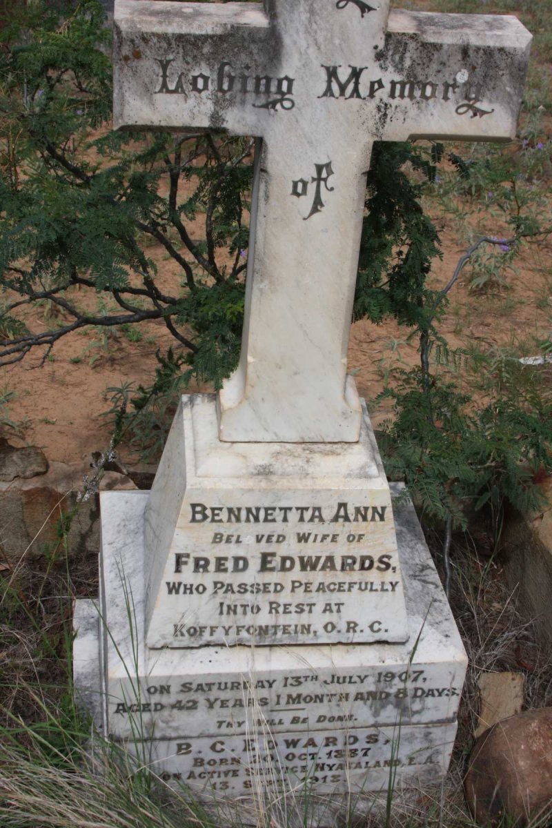 EDWARDS B.C. 1887-1918 &amp; Bennetta Ann -1907