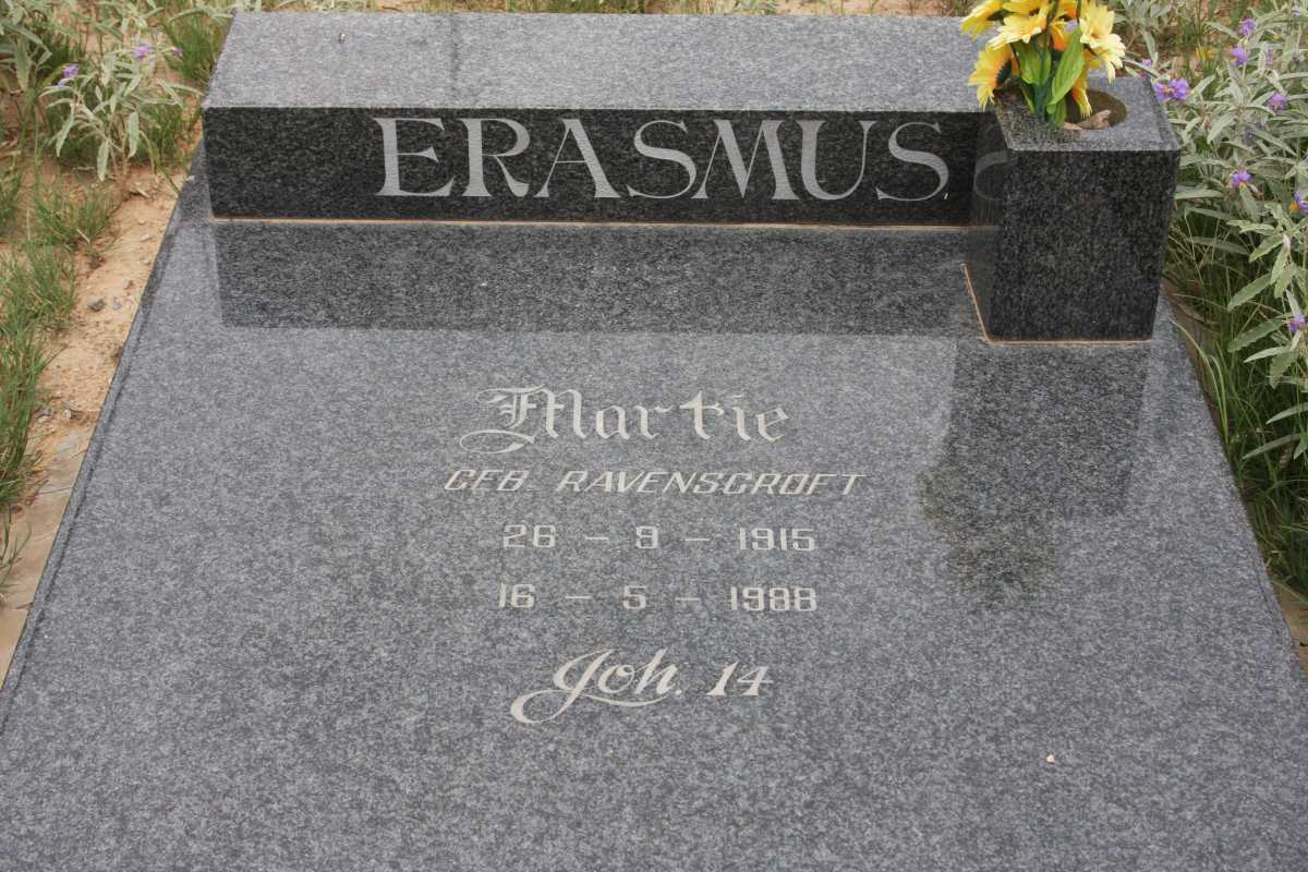 ERASMUS Martie nee RAVENSCROFT 1915-1988