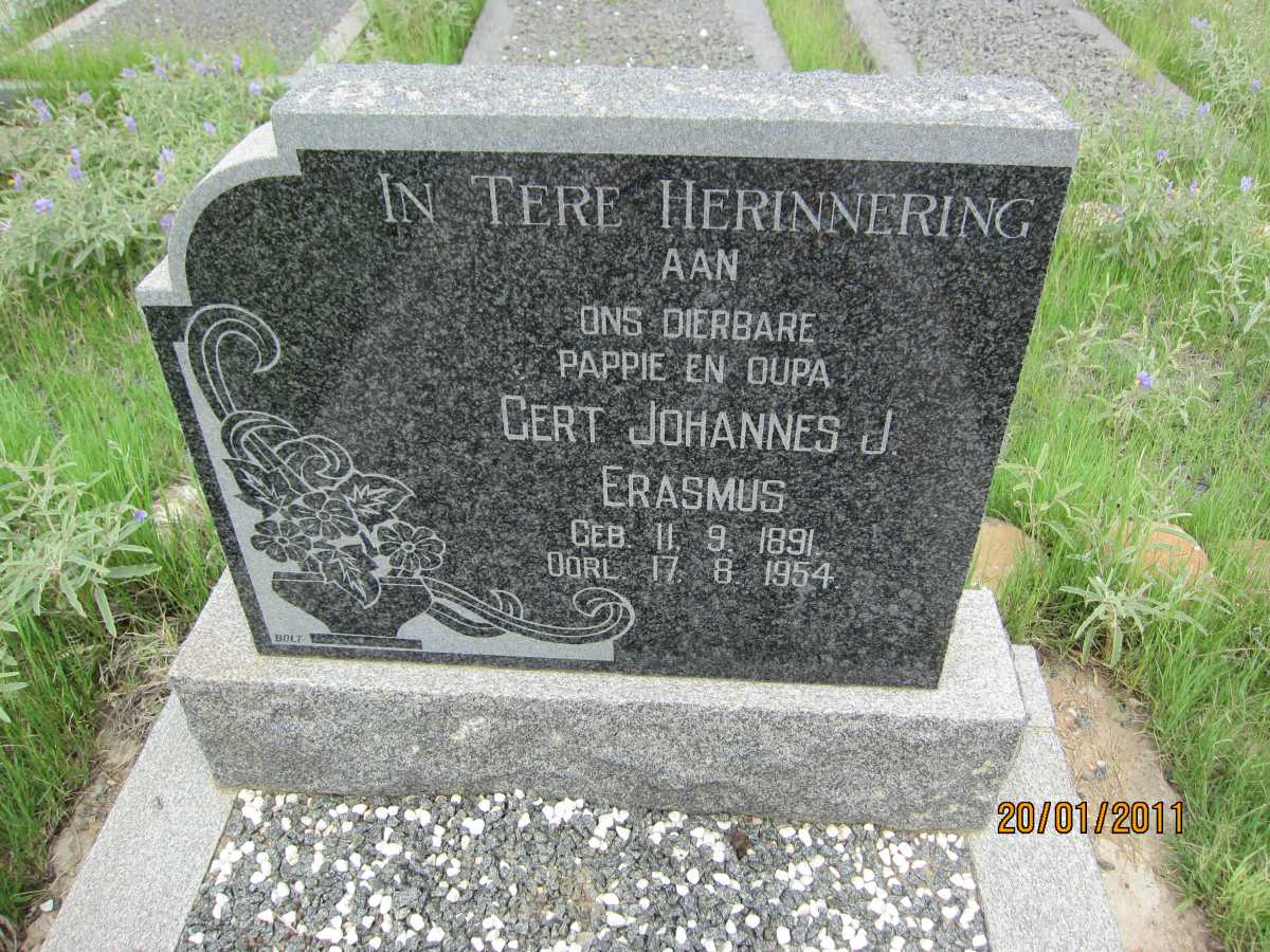 ERASMUS Gert Johannes J. 1891-1954
