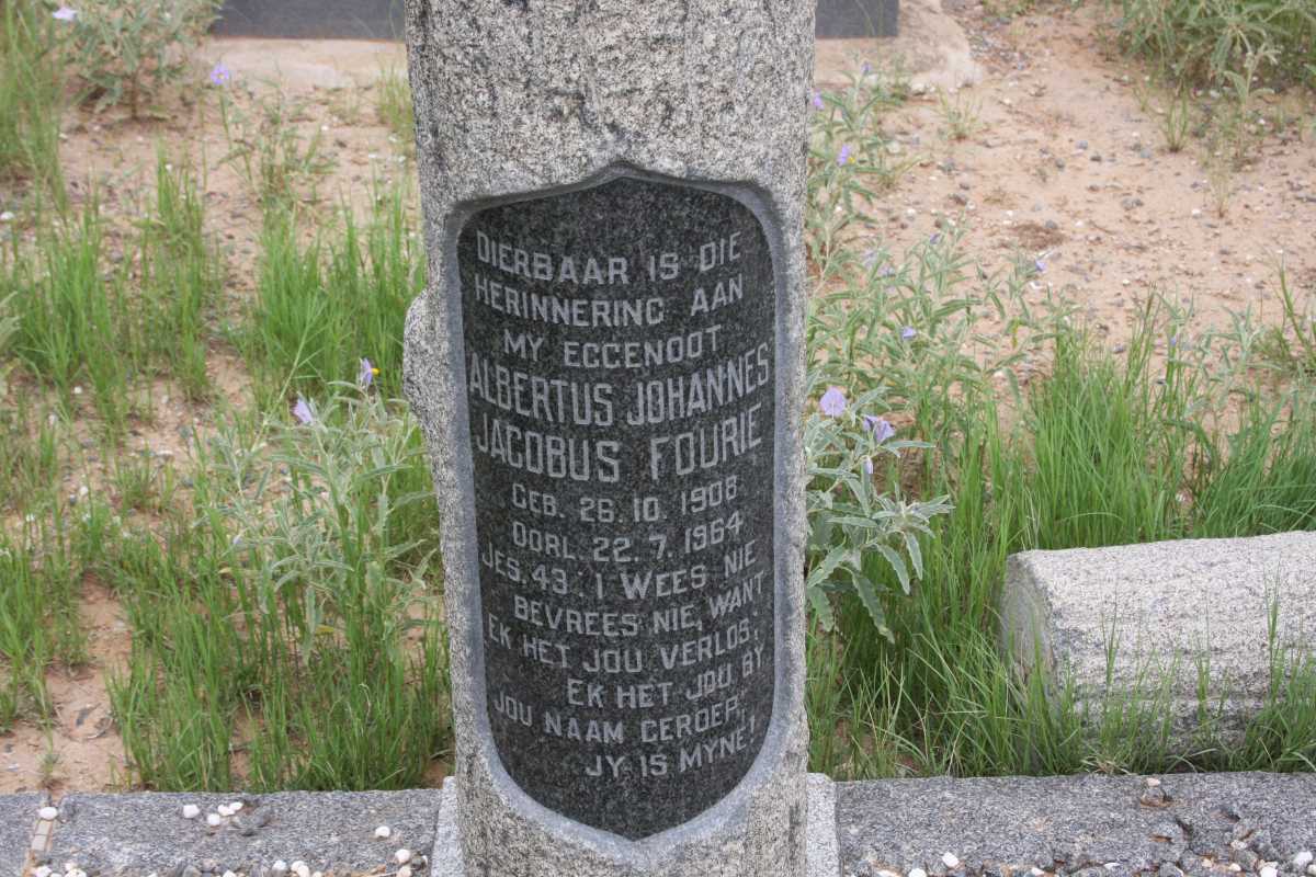 FOURIE Albertus Johannes Jacobus 1908-1964