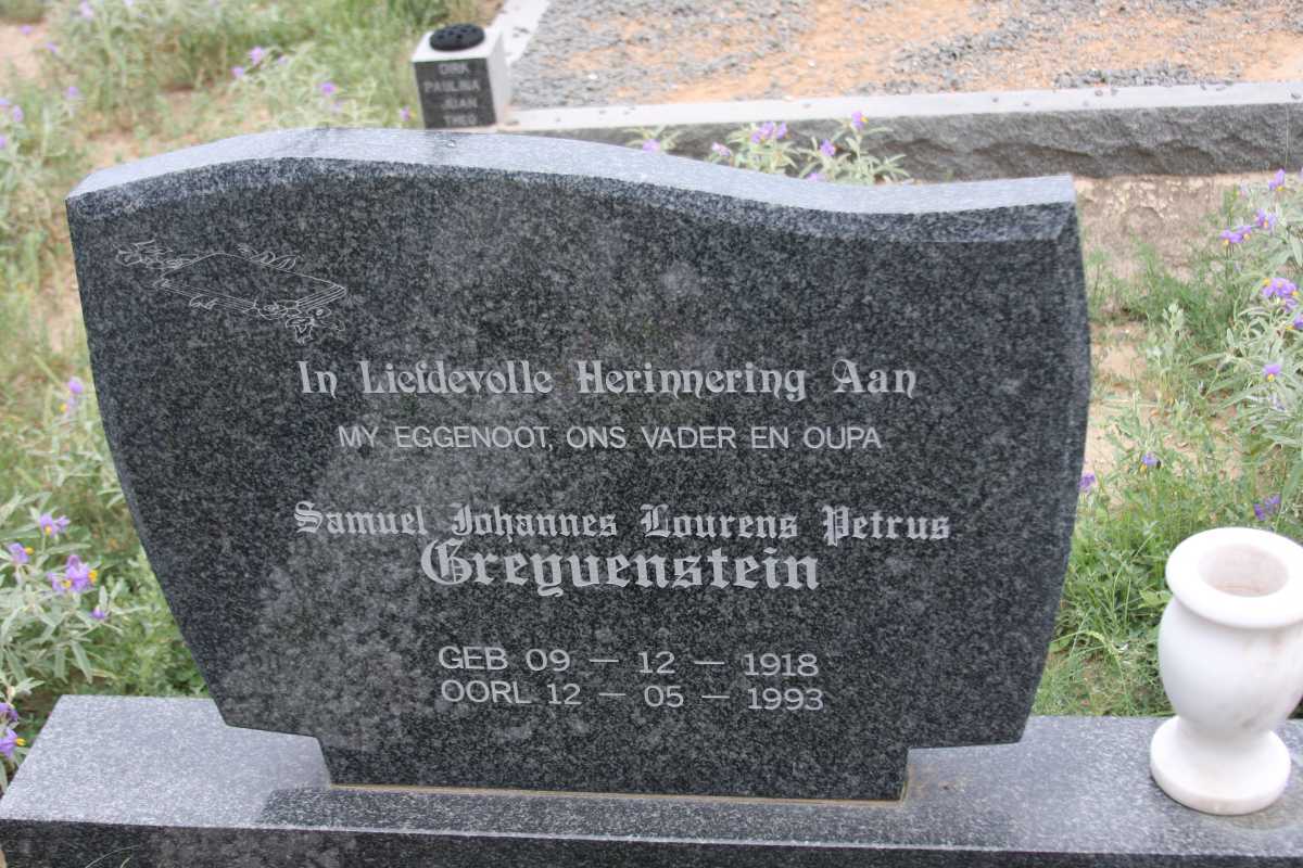 GREYVENSTEIN Samuel Johannes Lourens Petrus 1918-1993