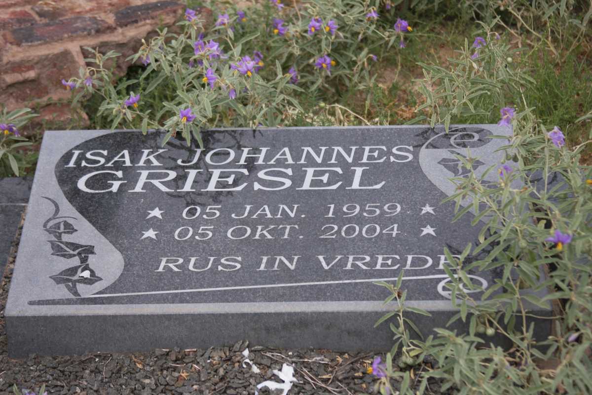 GRIESEL Isak Johannes 1959-2004