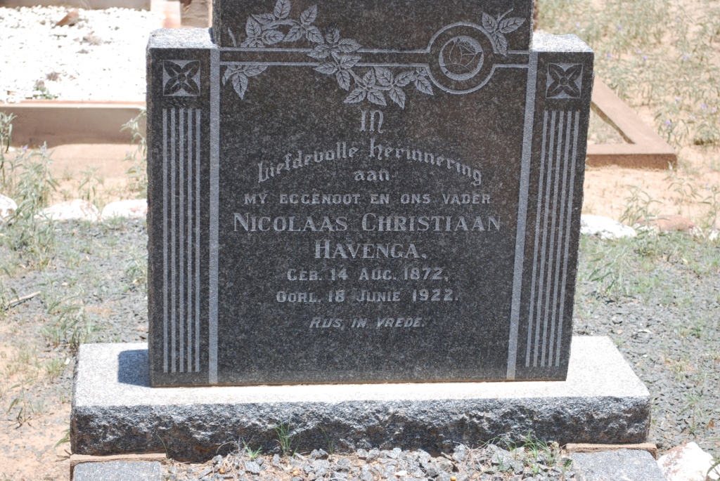 HAVENGA Nicolaas Christiaan 1872-1922