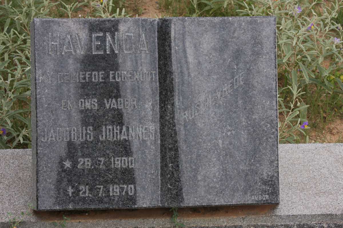 HAVENGA Jacobus Johannes 1900-1970